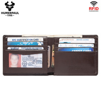 Dompet Kulit Pria HUMERPAUL Penjepit Uang Dompet Kulit Asli Pabrik Dompet Minimalis Merek Ternama