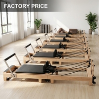 Reformer de Pilates Professionnel Pliant en Bois de Haute Performance, Direct Usine, Qualité Supérieure, Lit de Yoga Commercial