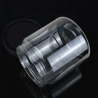 Pot en plastique transparent hermétique de 2000 ml de qualité alimentaire à large ouverture avec couvercle et poignée de transport, récipient PET grande capacité