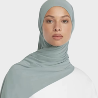 Hijab en jersey respirant Yiwu Timett, doux et respirant, long foulard musulman pour un usage quotidien