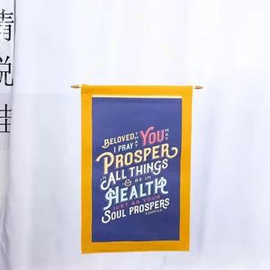 Logo Taille Personnalisée Impression Publicitaire Échange Fanion Drapeau Mural Suspendu pour la Décoration - Product Image 4