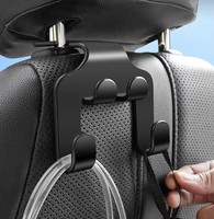 2025 universel Auto voiture siège arrière appui-tête cintre support crochets Clips pour sac sac à main tissu épicerie Automobile intérieur accessoires