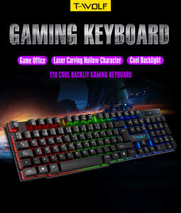 T20 104-<strong>Key</strong> Mechanical Gaming <strong>Keyboard</strong> with Luminous <strong>Lighting</strong> USB <strong>Wired</strong> Russian <strong>Floating</strong> for Desktop Use - Product Image 5