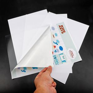 Hoja de Etiquetas Adhesivas Rectangulares de Vinilo, Impermeables, Imprimibles con Tinta, para Regalos y Manualidades, con Reverso Transparente, Acabado Mate o Brillante - Product Image 4