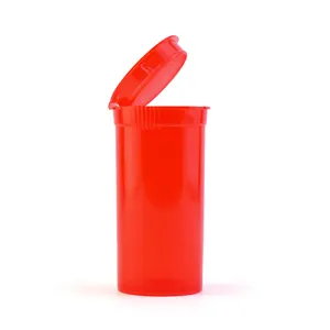 1 2 4 8 Dram PP Bottle Small 116m Pop Top Hinged Cap Squeeze Plastic Vials Child Resistant Plastic Tube