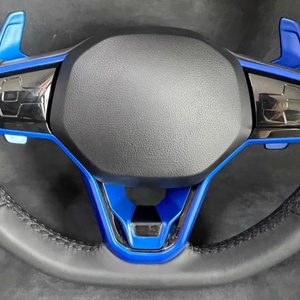 Rueda de costura negra de cuero liso perforado al por mayor para volante de coche <span class=keywords><strong>Volkswagen</strong></span> Golf 8 de bajo precio - Product Image 5