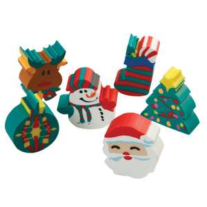 Gommes à effacer promotionnelles personnalisées pas chères, gommes à effacer de Noël, gommes à effacer de dessin animé - Product Image 1