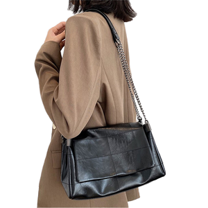 ZA New Ladies' Rock Roll Black Flap Shoulder Crossbody Bag Correa única Moda Stray Diamonds Flores Letras Invierno Verano - Product Image 4