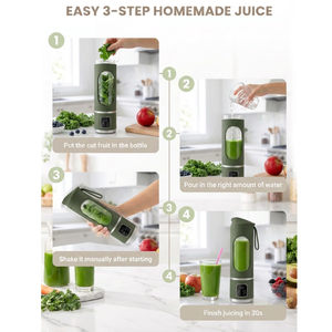 Mini Licuadora Portátil, 5 Cuchillas, 450 ml, USB, Impermeable, para Smoothies, Uso en Exteriores, 12000 RPM o Menos, Multifuncional para Estudiantes y Hogar - Product Image 3