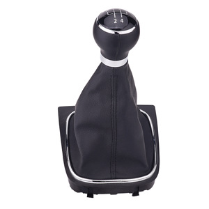 Poignée de levier de vitesse en cuir pour voiture Volkswagen, 5 vitesses, 6 vitesses, levier de vitesse manuel, design ergonomique - Product Image 1