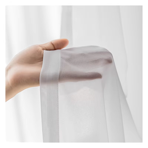 <span class=keywords><strong>Rideau</strong></span> en maille de diamant Ruban magique <span class=keywords><strong>blanc</strong></span> pour salon chambre balcon filtrage de la lumière occultant fenêtre plate transparente 100% Polyester - Product Image 1