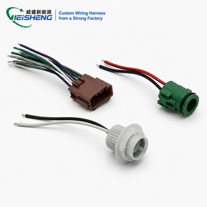 Kabel Soket Lampu 2-Pin T10 / W5W dengan Kabel Hitam/Putih untuk Pencahayaan Interior Mobil - Product Image 1