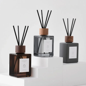 100ml aroma terapi ruangan transparan <span class=keywords><strong>Amber</strong></span> bening botol persegi <span class=keywords><strong>Diffuser</strong></span> buluh rumah - Product Image 4