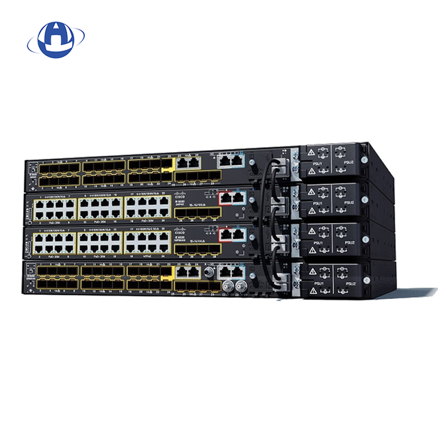 Ciscos Catalyst IE9300 Rugged Series IE-9320-16P8U4X 1000mbps Ai Managed 10gbe Poe Sfp Rj45 28 Port Industrial Ethernet Switch