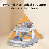 Offre Spéciale : Trotteur d'apprentissage 4-en-1 pliable pour bébé, poussette multifonction avec musique