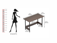 Gustowe Bureau moderne convertible sur pied Table d'étude modulaire en bois pour le bureau ou la maison Mobilier polyvalent pour poste de travail