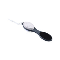 Gloway Outils de pédicure multi-usages 4 en 1 Brosse à pieds pour enlever les callosités avec pierre ponce Brosse à papier sablé