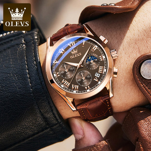 Reloj <span class=keywords><strong>de</strong></span> Cuarzo OLEVS 2871 para Hombre, Relojes <span class=keywords><strong>de</strong></span> Lujo <span class=keywords><strong>de</strong></span> Primera Marca, Fase Lunar, Resistente al Agua, Reloj <span class=keywords><strong>de</strong></span> Pulsera Cronógrafo <span class=keywords><strong>de</strong></span> Moda Masculina - Product Image 6