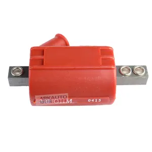 HIGH PERFORMANCE RED 5オームMOTORCYCLE IGNITION COIL DC10-1 DSK6-2 2 Points Repl Dyna S Single Fire For Honda CB350 Twin