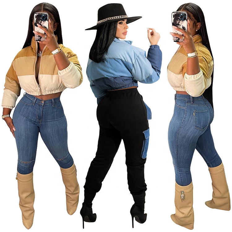 LW в наличии, женские пальто на заказ, зимняя женская куртка 2021 в стиле пэчворк, 2021