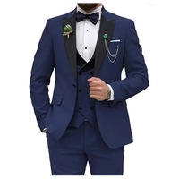 Ensemble de costume d'affaires trois pièces pour hommes, coupe ajustée, formel, simple boutonnage, orné de perles, pour réunions et mariages, pour le commerce extérieur