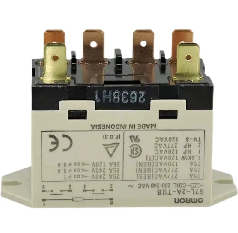 Original chính hãng điều hòa không khí Relay 200-240VAC 25A 30A 4 pin g7l điện Relay G7L-1A-TUBJ-CB