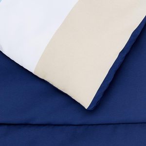 Sợi Nhỏ Màu Xanh Sọc Trọng Lượng Nhẹ Trải Giường Mềm Mại Ấm Áp Mượt Trải Giường Thanh Lịch Bộ Đồ Giường Thiết Lập Mềm Mượt Đồng Bằng Tấm Ga Trải Giường - Product Image 4