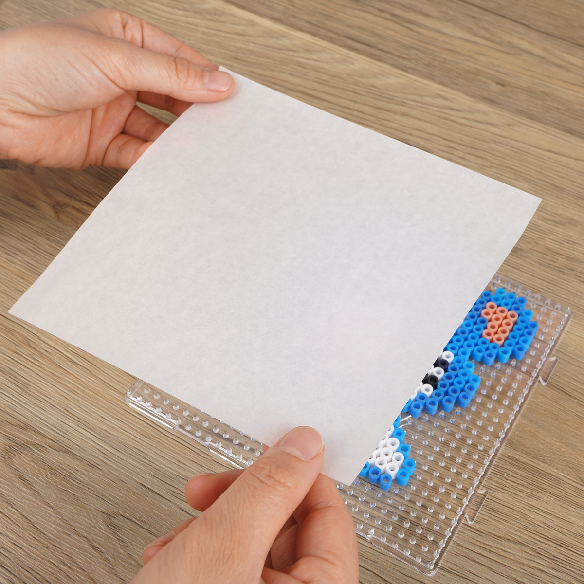 100 Feuilles Papier Thermostable Transparent – 50x 15x20cm + 50x 20x20cm, Pour Perles à Repasser, DIY, Réutilisable