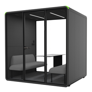 Cabine de réunion acoustique quatre places, isolation phonique, cabine de bureau mobile, cabine de discussion privée - Product Image 3