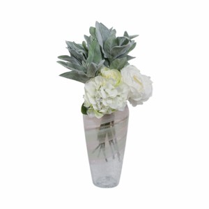 Vaso in Vetro Craquelé con Finitura Opaca, Vaso Decorativo Contemporaneo per Fiori, per Soggiorno e Arredamento Casa - Product Image 2