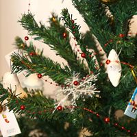 Guirlande de perles en plastique blanc ivoire pour décorations de Noël, rouleau de draperies, emballage cadeau, cheminée, fournitures en vrac pour fêtes, directement de l'usine