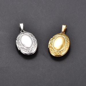 Pendentif Médaillon Ovale en Acier Inoxydable pour Photo, Boîte à Photos DIY, Collier pour Femme et Homme, Breloque Cadre Photo Commémoratif, Chaîne, Bijoux en Métal - Product Image 5