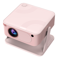XNANO Fabricant Vente en gros Nouveau design Projecteur HA109 Rose Smart TV Projecteur Android 14 Grand écran Mise en miroir 720P