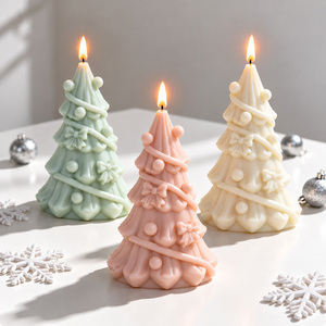 YSボウリボンクリスマスツリーシリコンキャンドルモールドクリスマス石膏デコレーションキャスティングモールド<span class=keywords><strong>DIY</strong></span>アロマセラピーキャンドル作り - Product Image 6