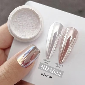 Poudre à ongles effet miroir clair de lune, paillettes argentées Aurora, effet métallique, pigment pour vernis gel UV, chrome, décoration d'ongles DIY - Product Image 4