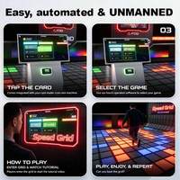 Système de jeu interactif intelligent LED Speed Grid : Défi de vitesse multijoueur pour parcs d'attractions intérieurs et parcs de trampolines