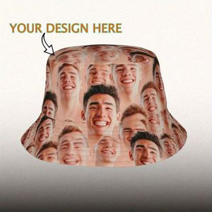 Customizable 1pc Alien Fisherman Bucket Hat Breathable Sun Protection With Logo Photo Printing Pattern Types Cartoon and <b>Leaf</b> - Product Image 5