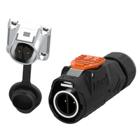 3A-10A 300V MJ16 Runder Metall-Wasserdichter Steckverbinder mit Druckverschluss für Industrielle Stromversorgungsgeräte UL CE Rundsteckverbinder