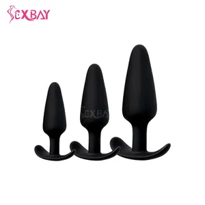 Sexbey Germany sells 3Pcs Couple Adults Couple Silicone Smooth Butt Plug Tail Crystal Sex Products Shop Sex Toys Anal Butt Plug