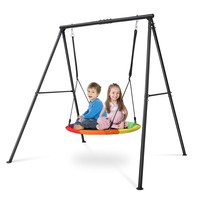 Ensemble de balançoires en métal de haute qualité Tiger, stable, pour aire de jeux extérieure, jardin, aire de jeux pour enfants, ensemble de balançoires à trois fonctions pour enfants