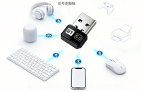 Adaptateur USB BRlink BR8652A12 BT601 sans pilote pour ordinateur, écouteurs, haut-parleur, souris, clavier, récepteur et émetteur BLE de bureau