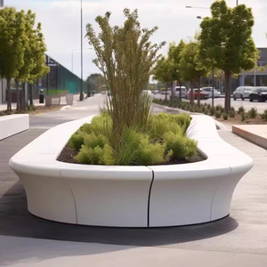 Bancs de jardin en fibre de verre GRC robustes G034, résistants aux intempéries, sièges pour arbres, mobilier commercial extérieur, hôpital, salle de sport - Product Image 2