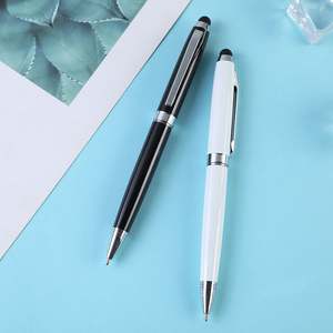 ปากกาลูกลื่นโลหะหนักแบบสัมผัสหน้าจอ สีดำเรียบง่าย สำหรับสำนักงานธุรกิจ  สามารถพิมพ์โลโก้ได้  ปากกาเขียนสำหรับนักเรียน - Product Image 1