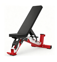 Banc de musculation professionnel gris pliable, réglable, durable, inclinable et déclinable pour la maison et la salle de sport