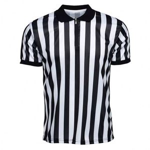 Camiseta Deportiva Personalizada Transpirable de Secado Rápido para Hombre, para Baloncesto, Rugby, Fútbol, Árbitro, Manga Corta, con Cierre y Rayas - Product Image 1
