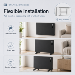 Radiateur <span class=keywords><strong>électrique</strong></span> mural programmable multi-mode hebdomadaire 500W-2500W <span class=keywords><strong>avec</strong></span> écran LED pour l'Europe - Product Image 4