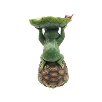 Statue de jardin en résine sculptée, grenouille, tortue, animal, figurine décorative d'accueil pour jardin, modèle YM700946, mangeoire à oiseaux en forme de feuille, vente en gros B2B
