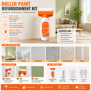 Kit de Rénovation Peinture Murale Bang Ke Wei : Rouleau et Matériel de Peinture DIY Facile à Utiliser (500g, 650g) - Product Image 5