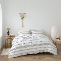 Vente directe d'usine, ensemble de literie avec imprimé géométrique, microfibre 90g, ensemble de literie 3 pièces pour la maison