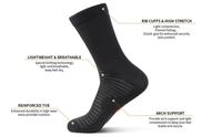 Chaussettes de sport pour hommes personnalisées, respirantes, absorbant l'humidité, avec coussinets, pour la course à pied, chaussettes de compression respirantes